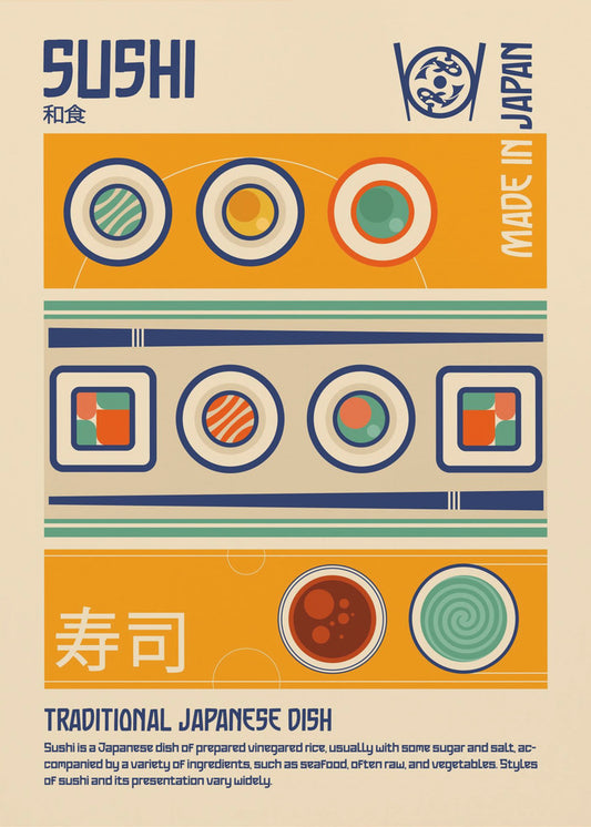 Sushi Japanese Food Print | Poster