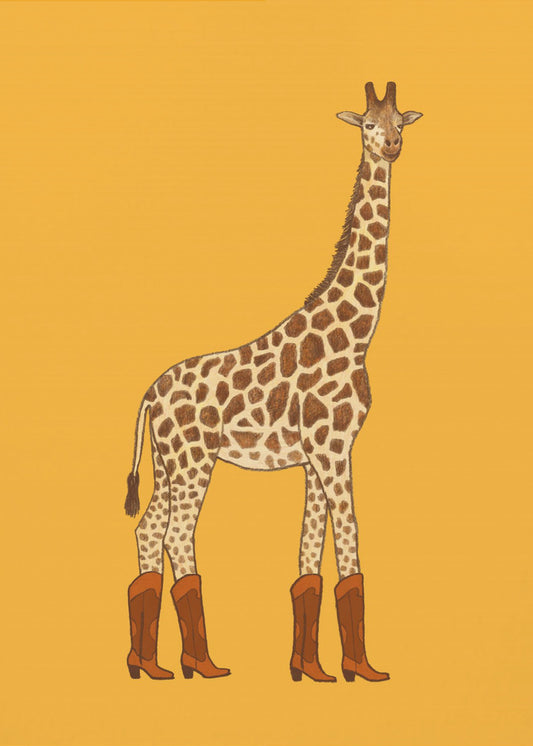 Jolene the Cowgirl Giraffe | Canvas