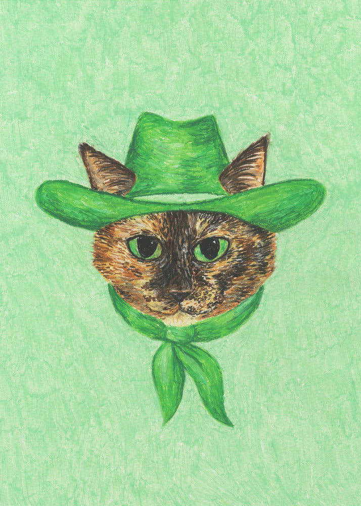 Tilly The Cowgirl Tortie Cat | Canvas