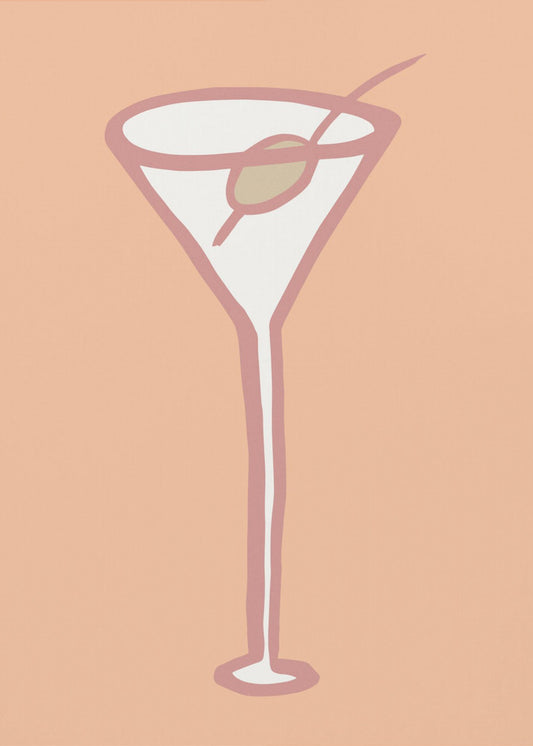 Olive In Glass Peach Fuzz Poster | Poster