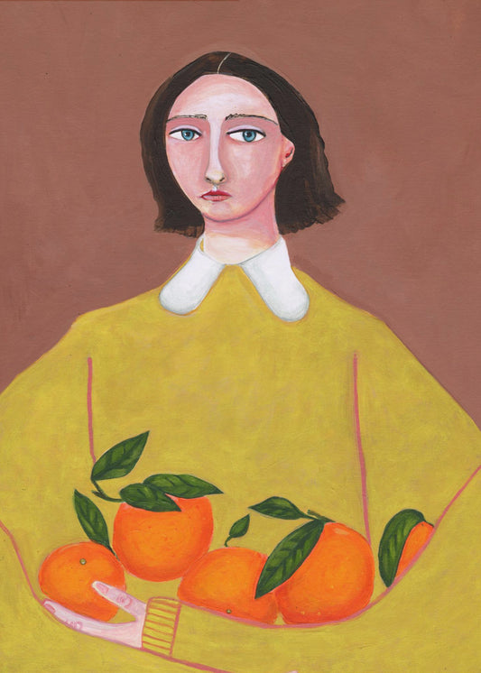 Lady with Oranges | Canvas