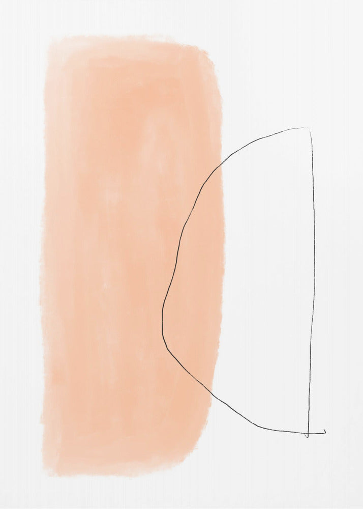 Peachy Contours | Canvas