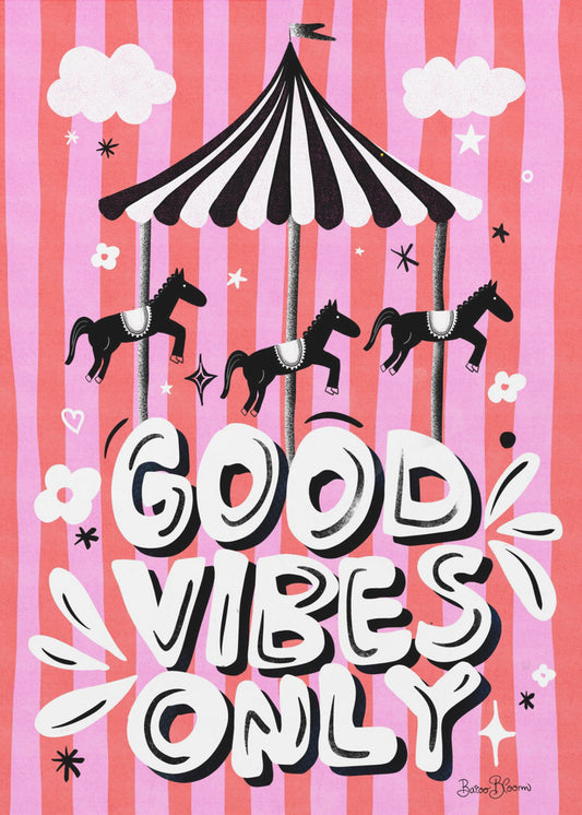 Carousel Good Vibes Only | Canvas