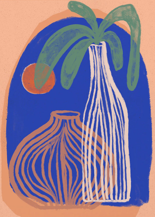 Blue Oasis Vases | Canvas