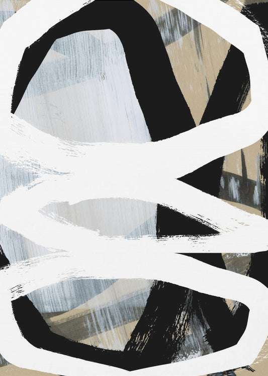 Bold Black On White No3 | Poster