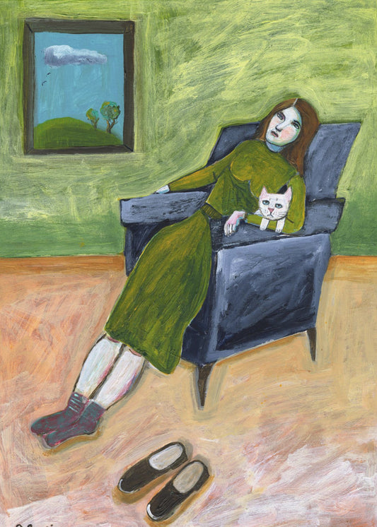 Lady with Cat | Poster