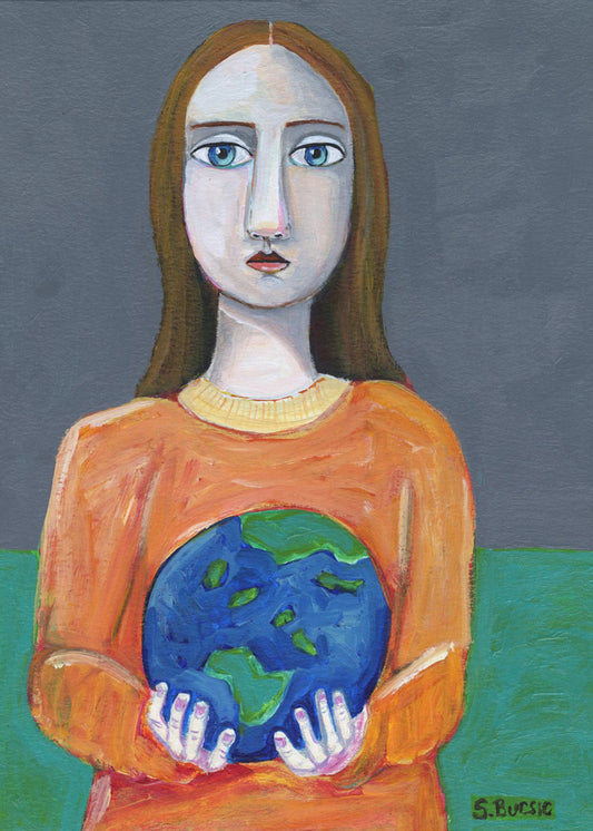 She had the world in her hands | Canvas