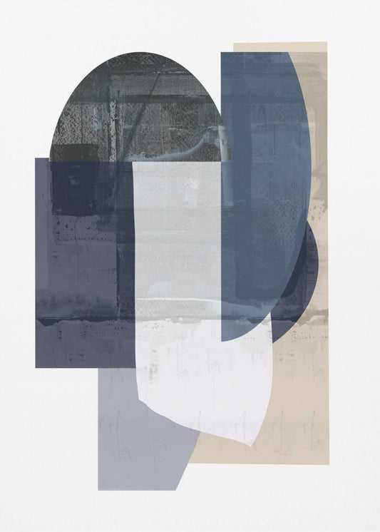 Navy Shapes No1 | Canvas