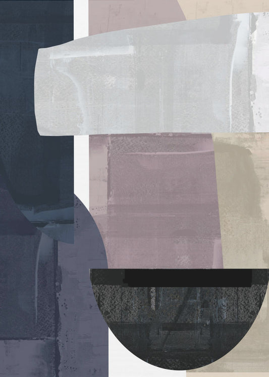 Navy Shapes No2 | Canvas