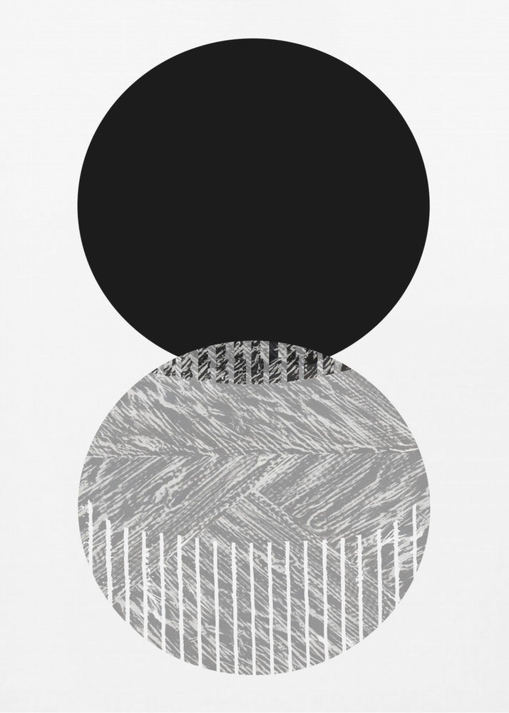 Black Grey Dots Bauhaus No2 | Canvas