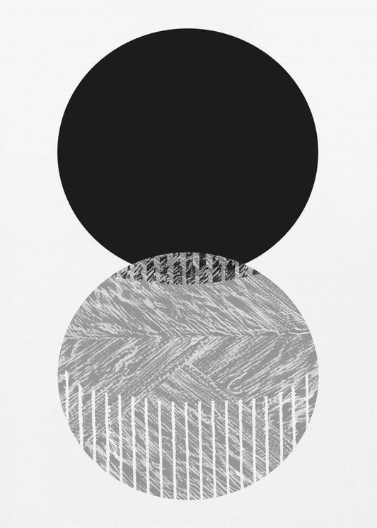 Black Grey Dots Bauhaus No2 | Canvas