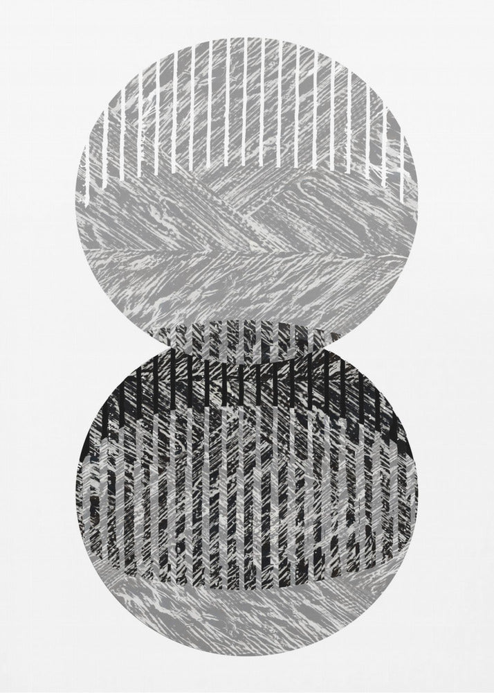 Black Grey Dots Bauhaus No1 | Canvas