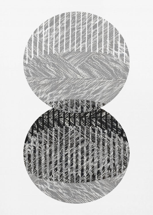 Black Grey Dots Bauhaus No1 | Canvas