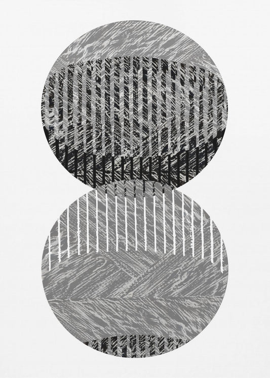 Black Grey Dots Bauhaus No3 | Canvas