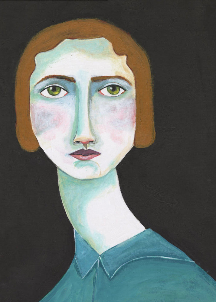 Vintage Lady Looking | Poster