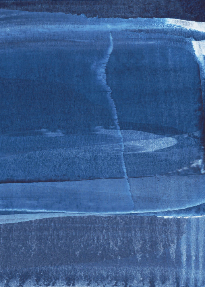 Blue Texture Flowing Vertical Lines | Poster