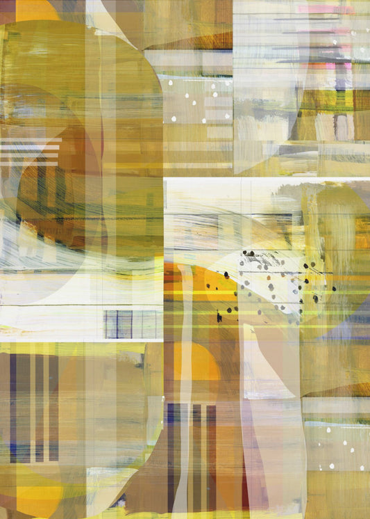 Yellow Ochre Abstract No3 | Poster