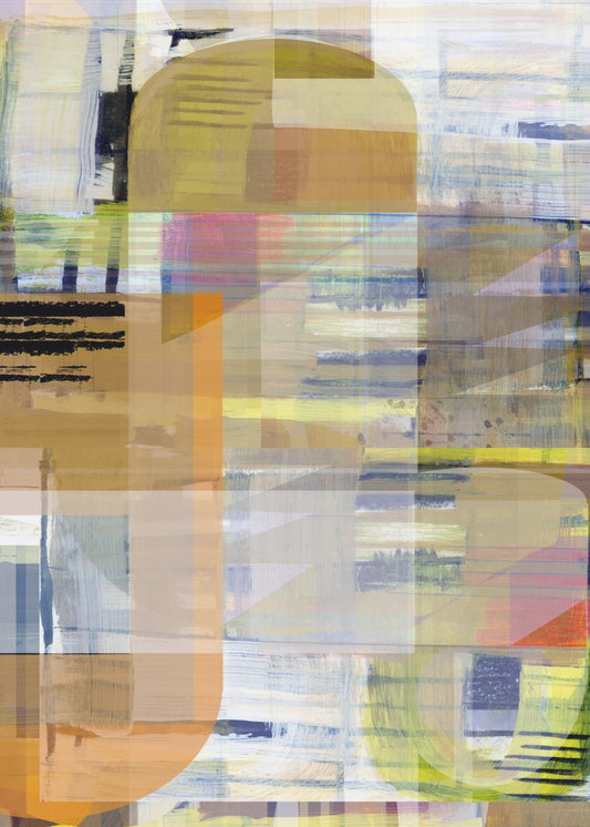 Yellow Ochre Abstract No4 | Poster