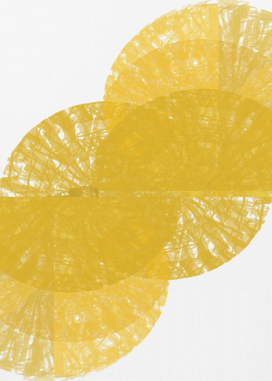 Yellow Circle Fans 1 | Canvas