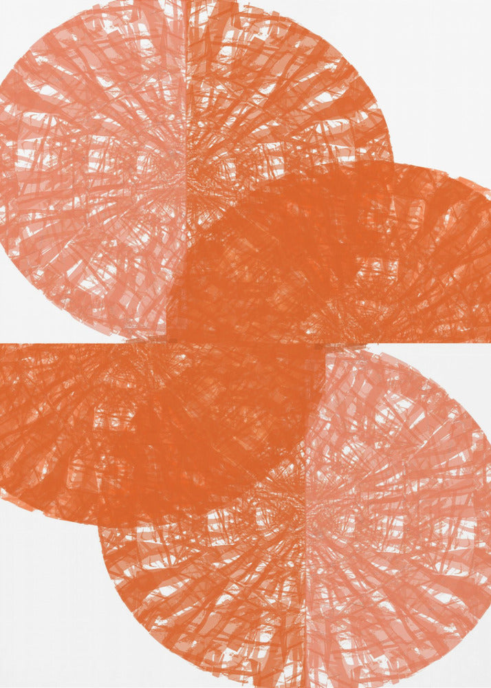 Orange Circle Fans 1 | Canvas