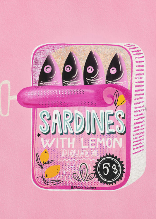 Sardines Tin Can Pink | Poster