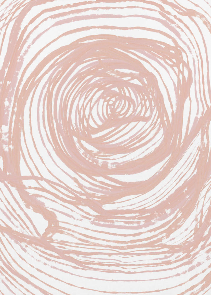 Swirling Lines In Soft Peach Tones | Poster