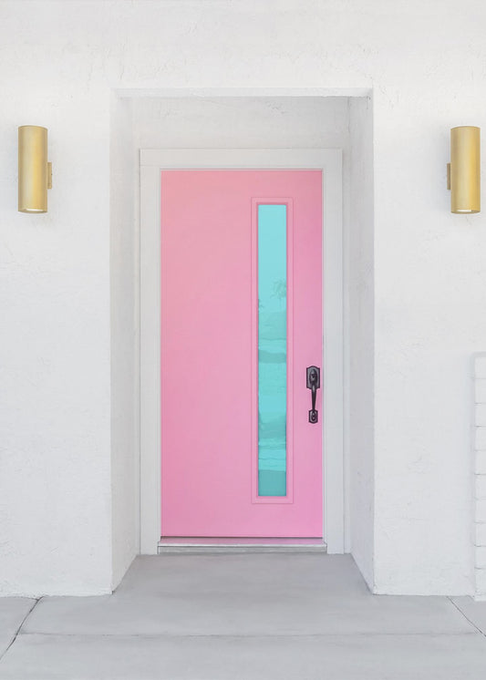 Pink Door with a Blue Window | Canvas