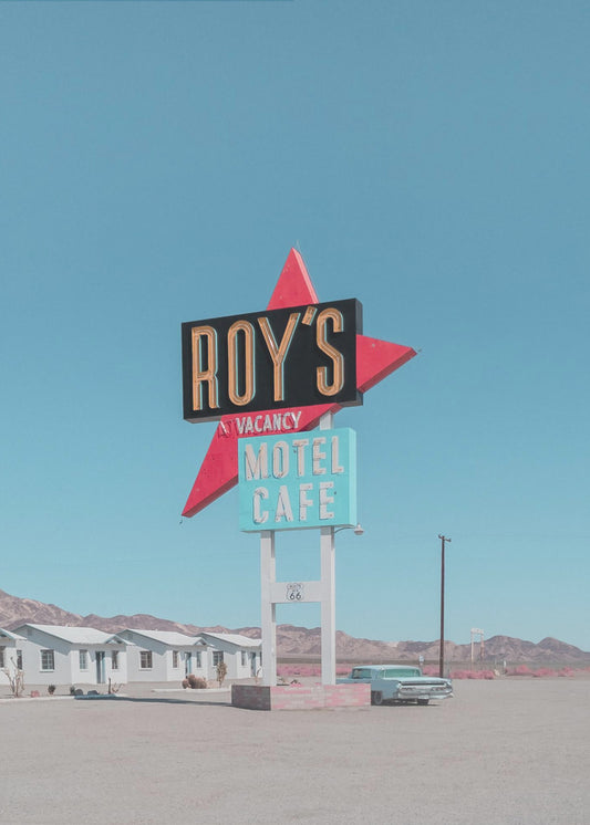 Roy&#039;s Motel Cafe Retro Sign | Poster