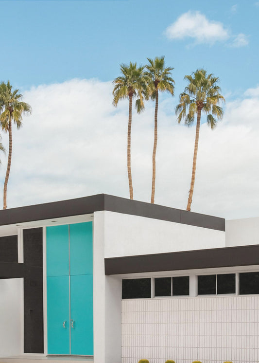 Turquoise Blue Doors on a Modern Home | Canvas