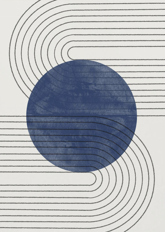 Blue Eclipse Lines | Poster
