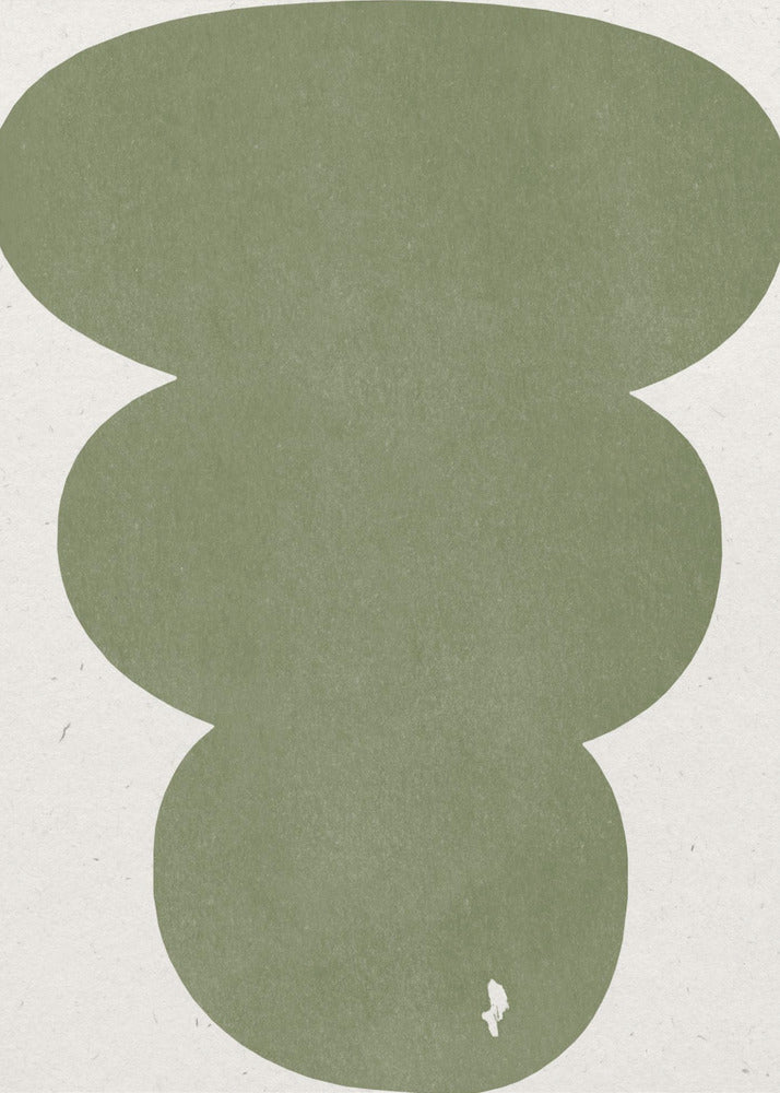 Greenery Simple Retro Shapes | Poster