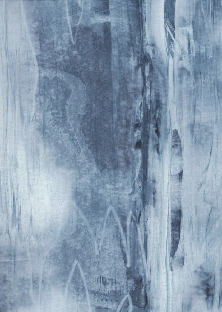 Blue Texture Flowing Vertical Lines | Poster