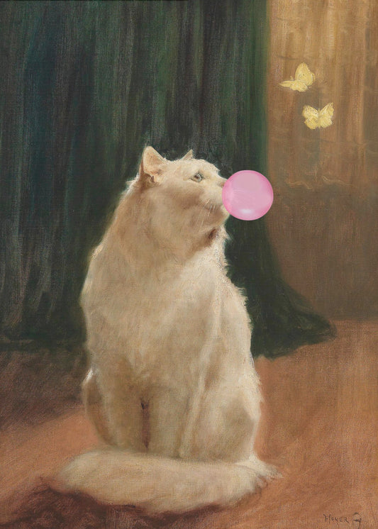 Bubble Gum and Cat | Poster