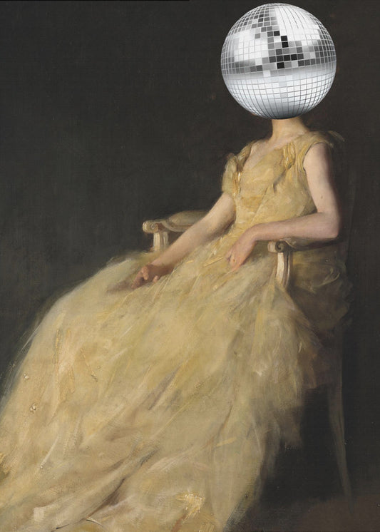 Disco Head Vintage Collage | Poster