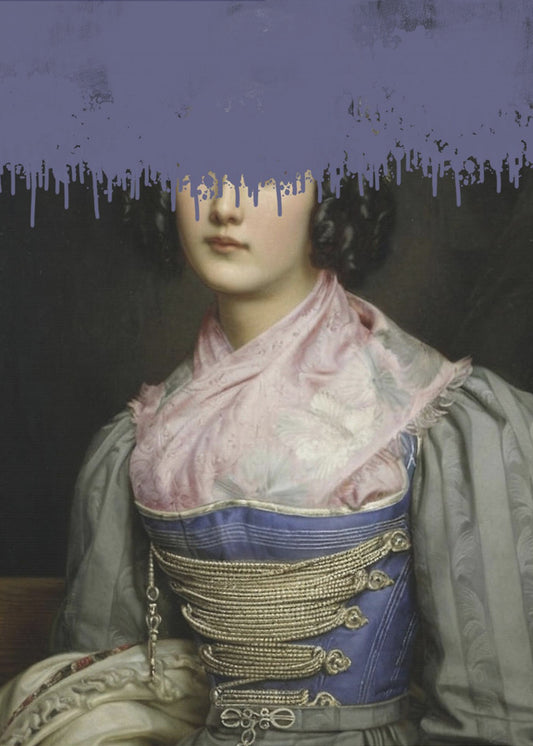 Portrait of Vintage Woman Collage | Canvas