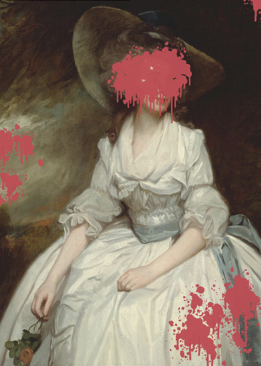 Renaissance Red Splash - Altered Art | Canvas