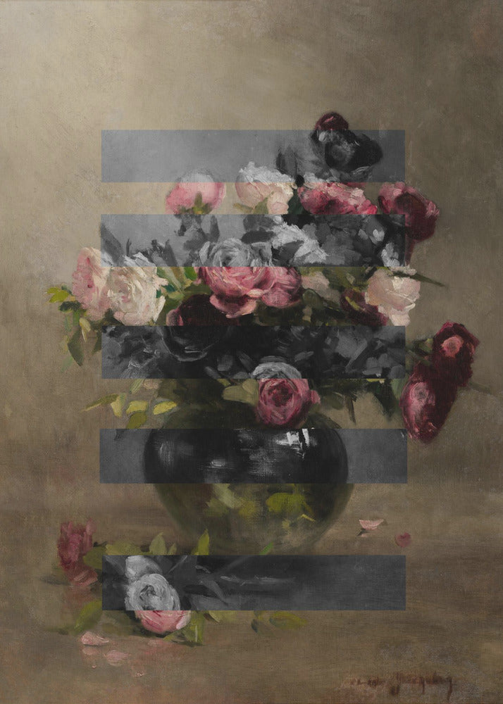 Bouquet of Vintage Oil Painting Flowers, Collage | Poster