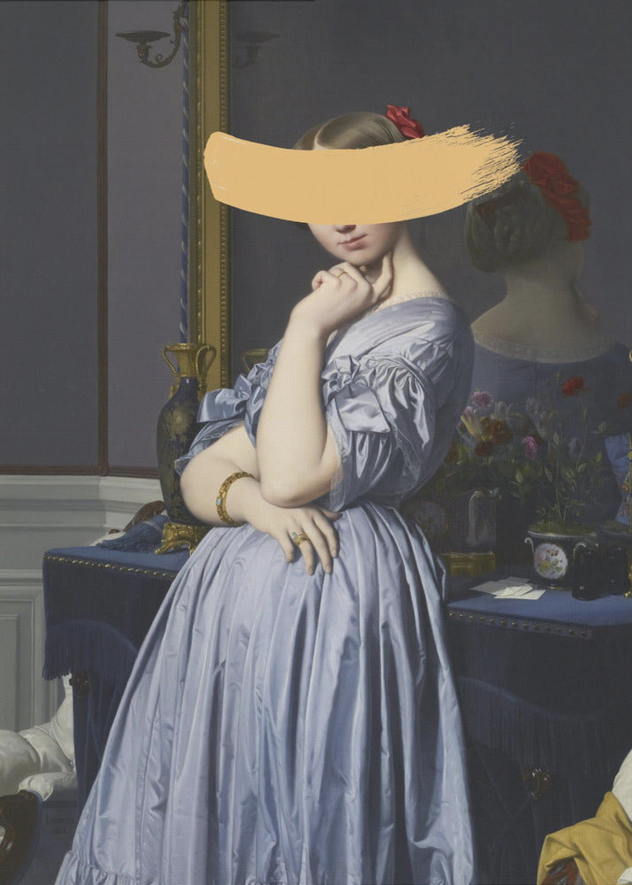 Classic Oil Painting and Yellow Splash | Canvas