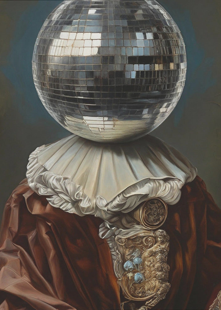 Antique Disco Ball, A Man with Disco head | Poster