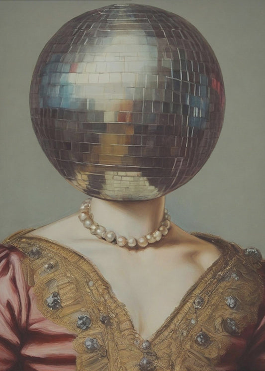 DiscoHead Queen / Altered Collage Art | Canvas