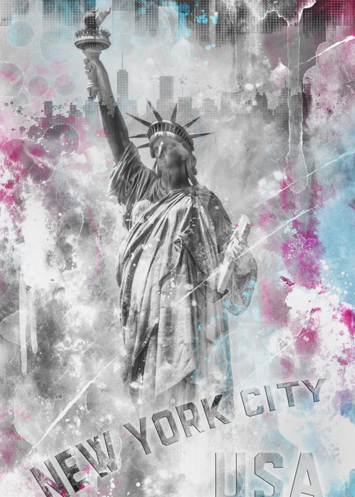 POP ART Statue of Liberty - Splashes | Canvas