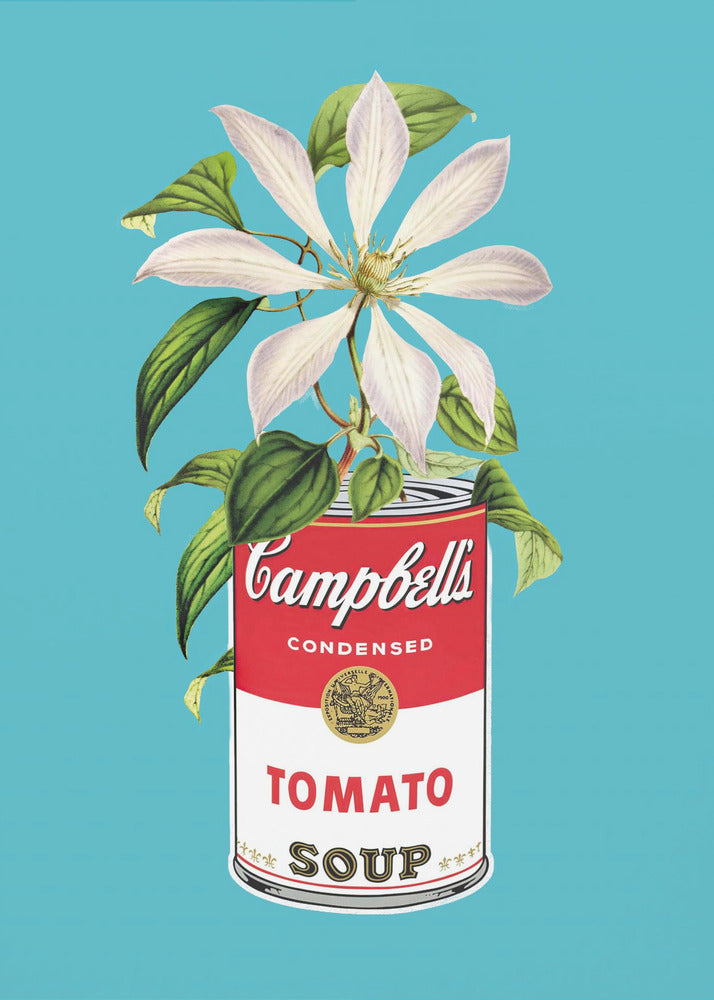 Campbells and Flowers | Canvas
