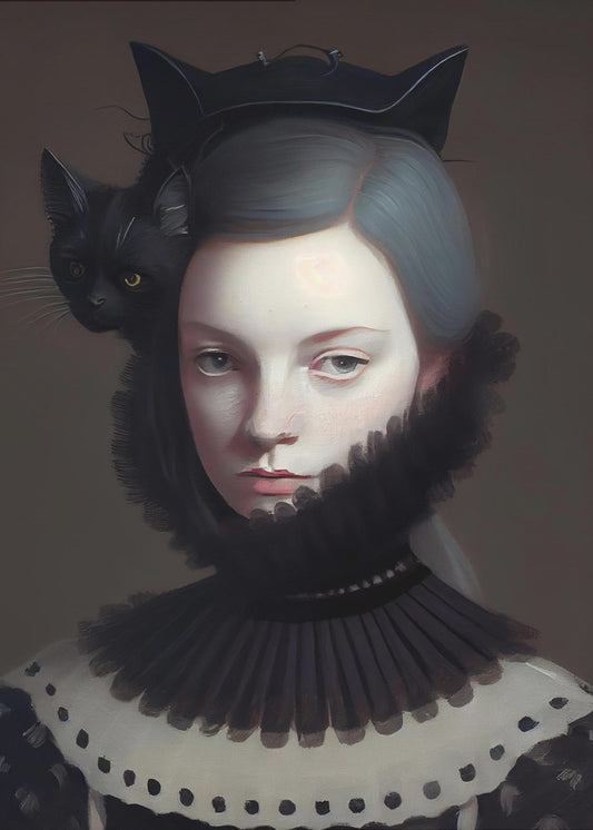 Miss Black Kitty | Canvas