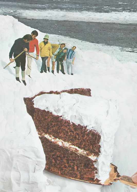 Glacier Calving Cake - Dessert Snow Mountain | Poster