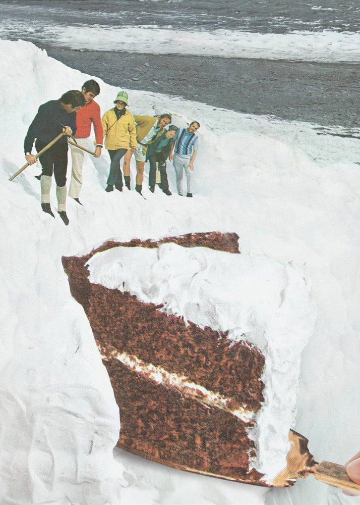 Glacier Calving Cake - Dessert Snow Mountain | Canvas