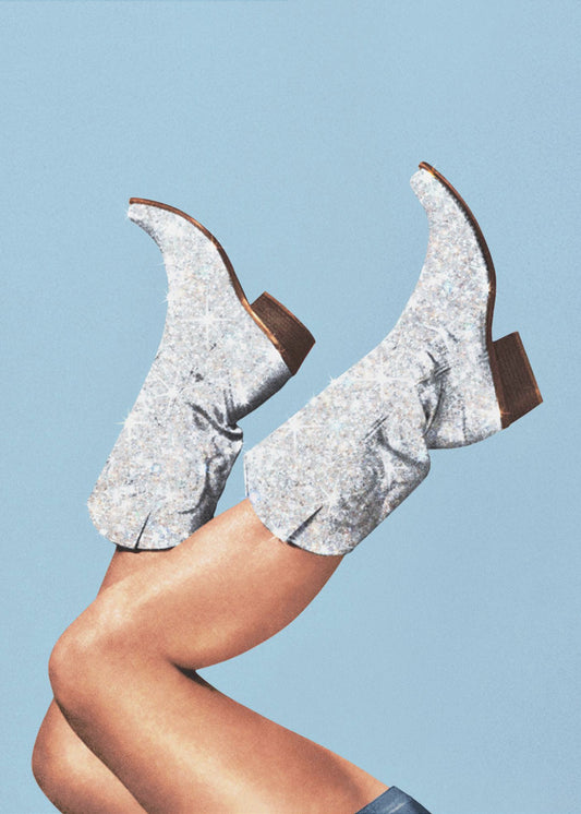 These Boots   Glitter Blue II | Canvas
