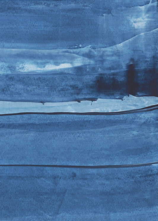 Blue Texture Flowing Vertical Lines | Poster