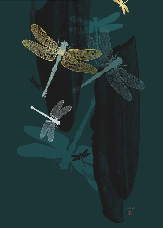 Midnight Dragonflies | Canvas