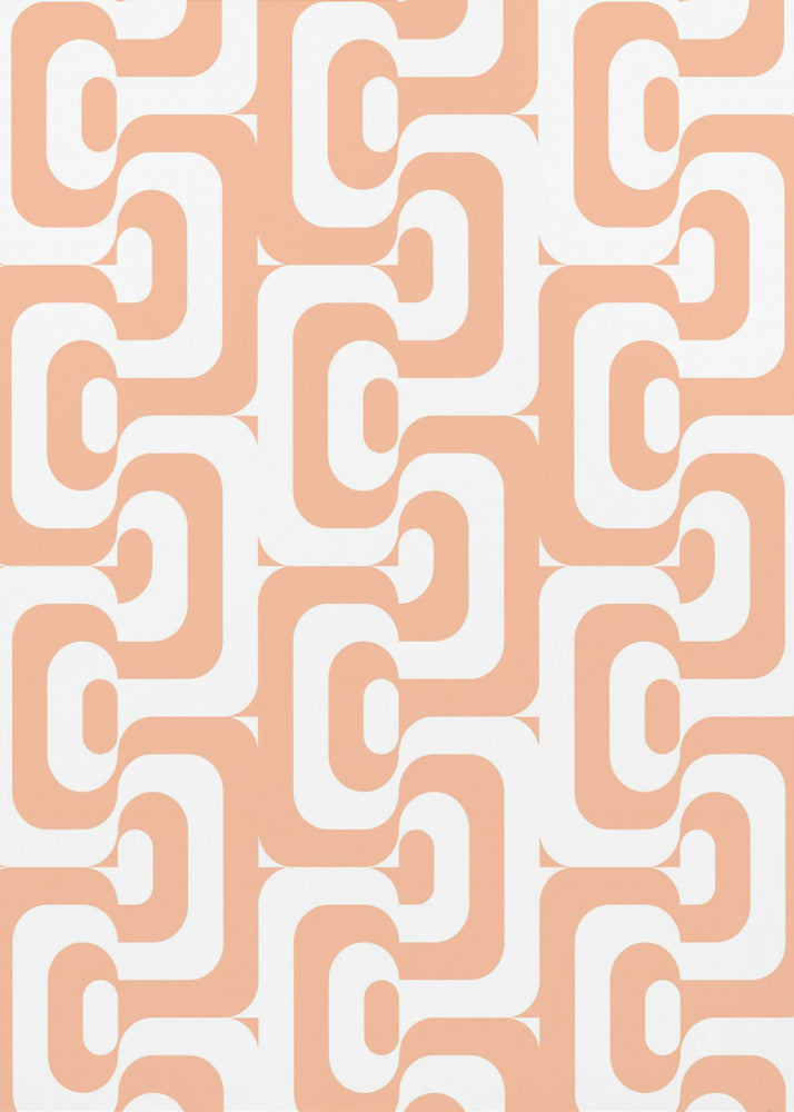 Retro Pattern Peach Fuzz | Poster