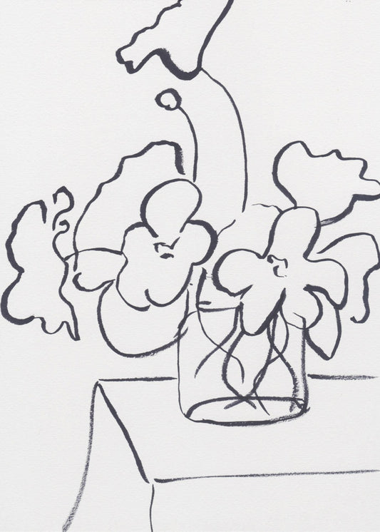 Black and White Poppies | Poster